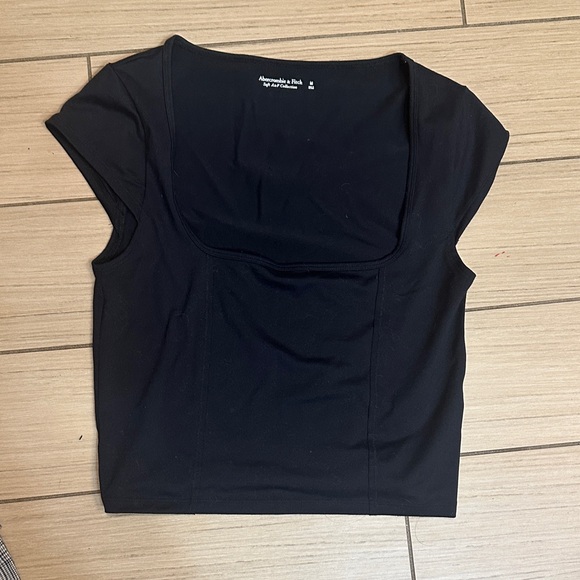Abercrombie & Fitch Black Square Neck Blouse - Picture 1 of 4